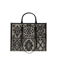 자카드 토트백 <BR>HS41MYB201BK