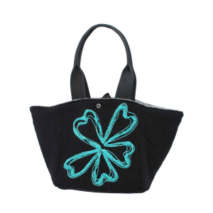 Fornari[포르나리] 그레이플라워트리밍토트백 (RO53FOR202BK)