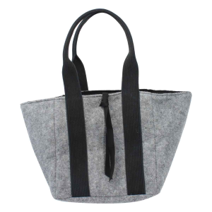 Fornari[포르나리] 그레이플라워트리밍토트백 (RO53FOR202BK)