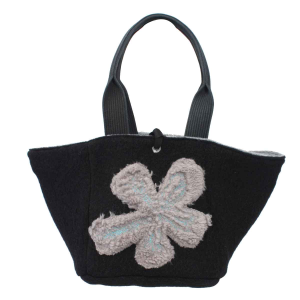 Fornari[포르나리] 그레이플라워트리밍토트백 (RO53FOR202BK)