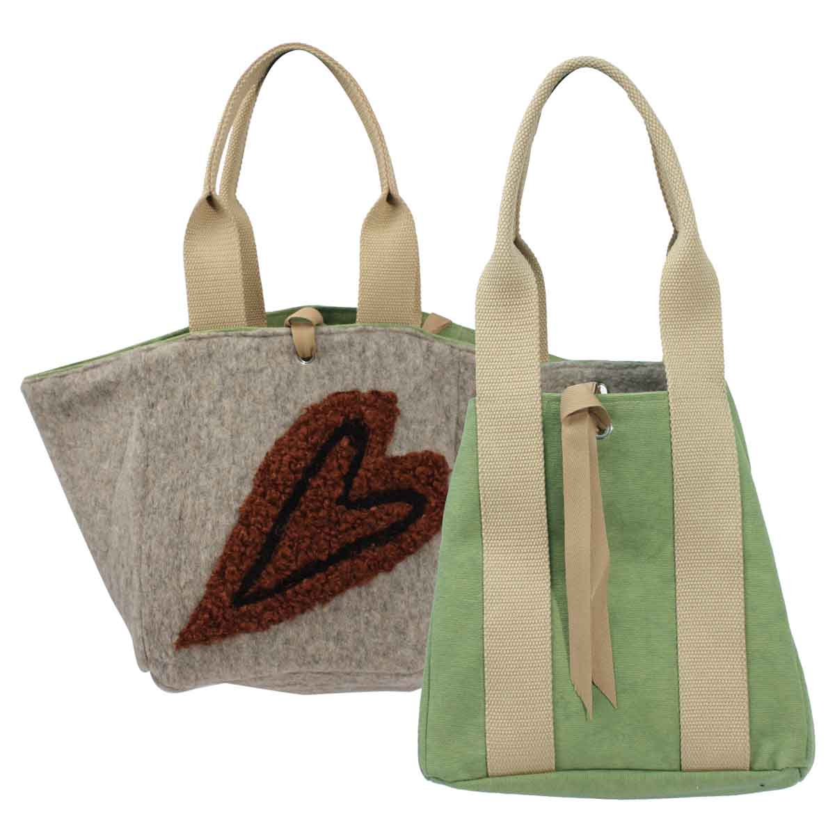 Fornari[포르나리] 하트트리밍토트백 (RO53FOR203GN)