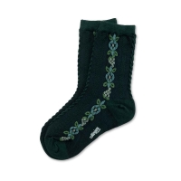 COLLEGIEN [꼴레지앙] 자카드 플라워 양말 (RO53CLG501GN)