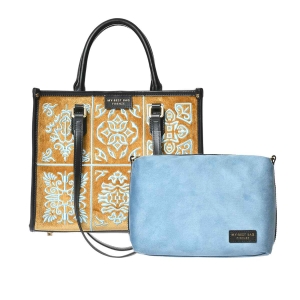 MBB 벨벳 자수 토트백 <BR> HS53MYB203BE