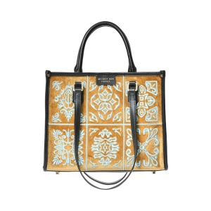 MBB 벨벳 자수 토트백 <BR> HS53MYB203BE