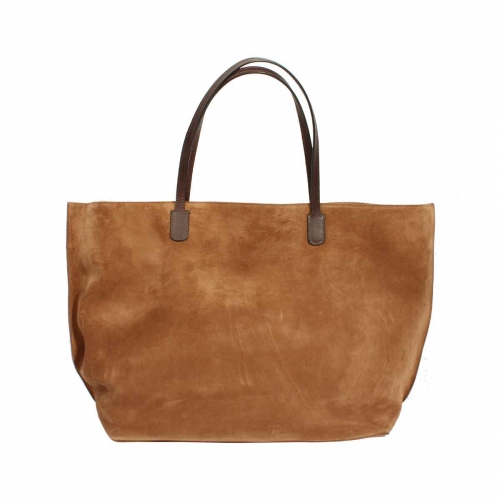 DEL CARLO 스웨이드 쇼퍼백 (RO53DEC201BR)