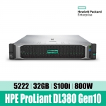 HPE DL380 Gen10 5222 32GB-R S100i NC 8SFF 800W Server P40422-B21