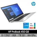 HP ProBook 450 G8 i5-1135G7 / 8GB / 1TB SSD / Win10Pro