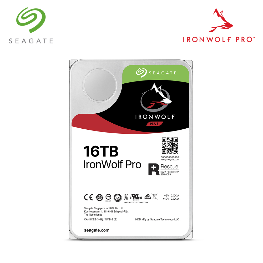 [오늘출발]씨게이트 Ironwolf Pro NAS HDD 16TB 하드디스크 내장하드 아이언울프 프로 16테라