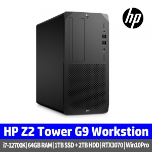 HP 워크스테이션 Z2 G9 4N3U8AV i7-12700K 64GB 1TB SSD + 2TB RTX 3070 D6 8GB 11 PRO