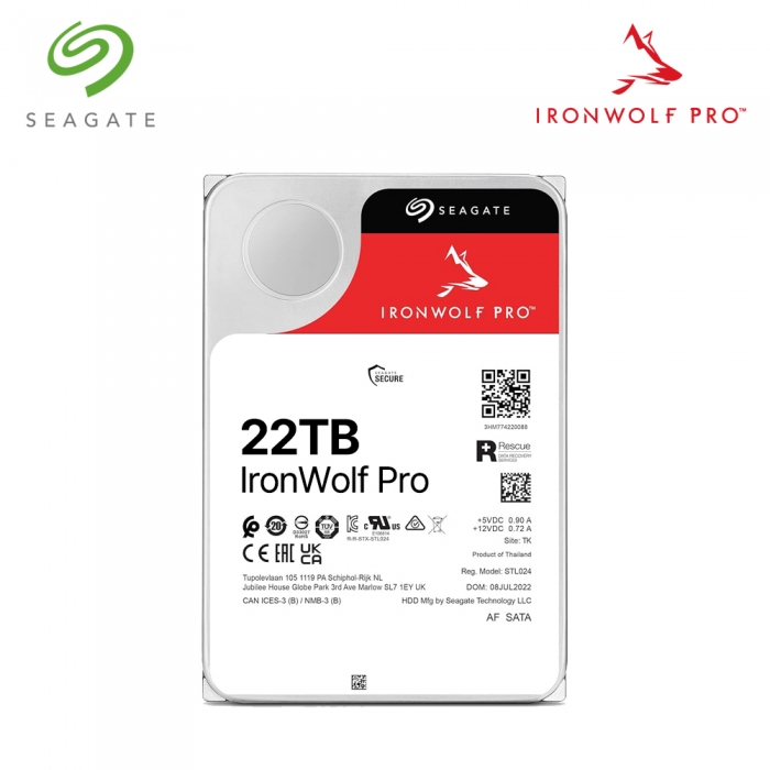 씨게이트 Ironwolf Pro NAS HDD 22TB ST22000NT001 하드디스크 내장하드 아이언울프 프로 22테라