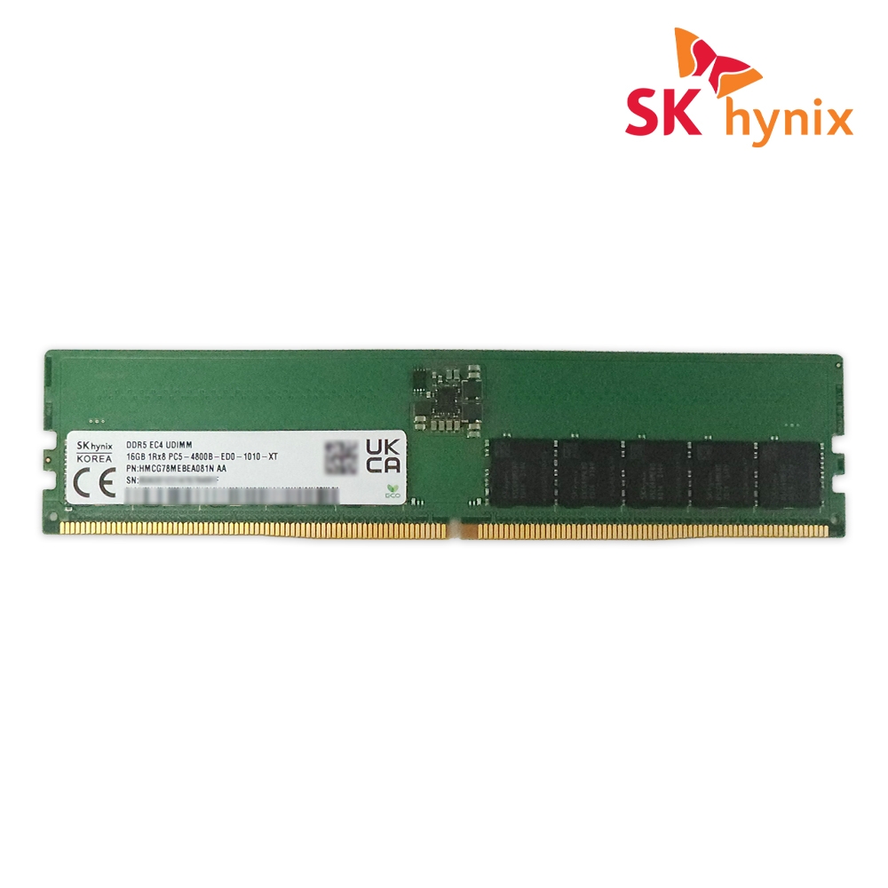 SK하이닉스 메모리 16GB DDR5-4800 ECC UDIMM RAM 워크스테이션 서버용
