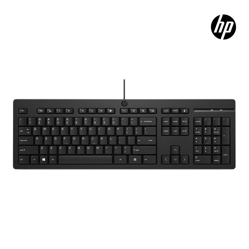 HP 사무용 유선키보드 125 USB 저소음 키보드스킨 포함 M27527-KD1