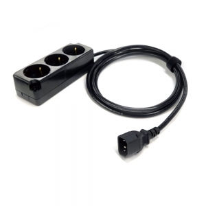UPS전용 3구멀티탭 2미터 10A 1.0 SQ 2M C14 to 220v 파워케이블