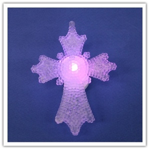 [재고 특가판매] 풀 칼라 RGB LED 십자가 /유리 부착용 /인테리어,이벤트용/ 50개