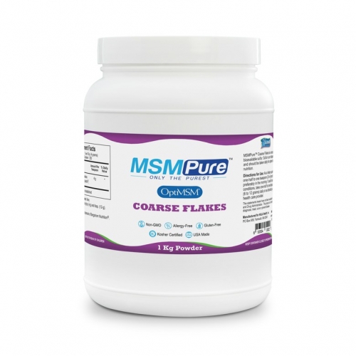 MSM Pure Coarse Powder Flakes, 99.99% 순수 유기 황 결정 보충제 / 미국 카라헬스 OPTIMSM 엠에스엠 퓨어 코어스 플레이크 / 분말 파우더 1Kg