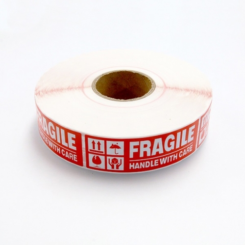 Fragile 스티커 / 영문 파손주의 취급주의 화물주의 라벨지 76mm x 25mm/ 1000장