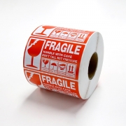 Fragile 스티커 / 영문 화물주의 파손주의 취급주의 라벨지 90mm x 50mm/ 1000장