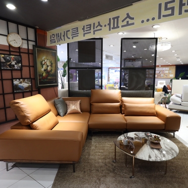 콜드브라운 가죽소파