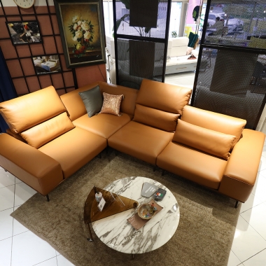 콜드브라운 가죽소파