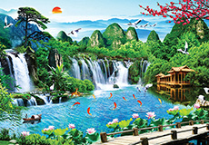평화로운 폭포