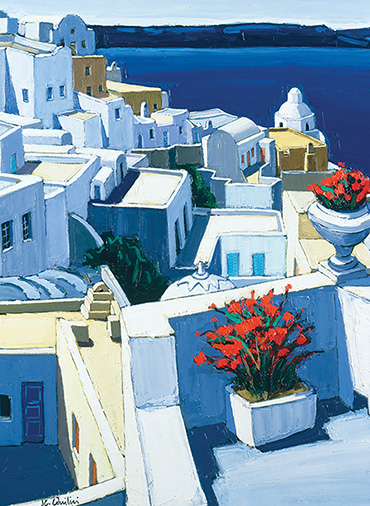 산토리니의 제라늄