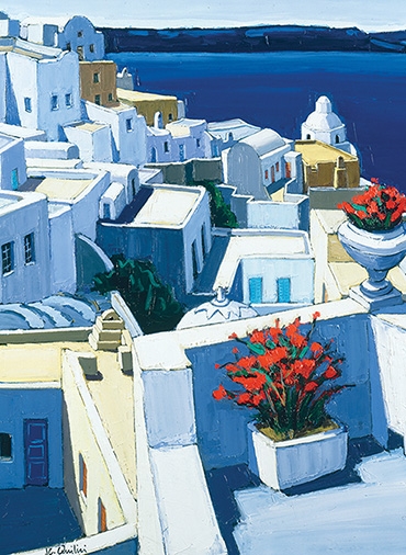 산토리니의 제라늄