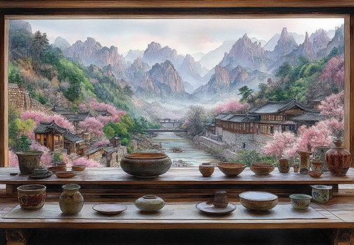 평화로운 산촌 풍경 [미니]