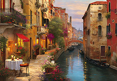 노을 속의 베네치아 산책