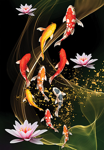 아홉 마리의 비단잉어 [미니]