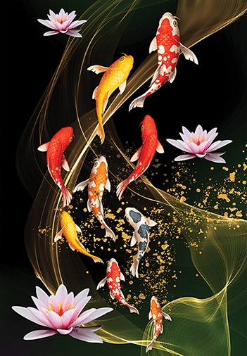 아홉 마리의 비단잉어 [미니]