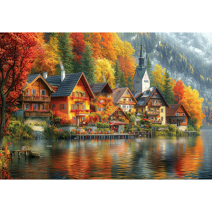 호숫가 마을의 만추 [미니]