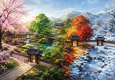 환상적인 정원의 사계절 [미니]