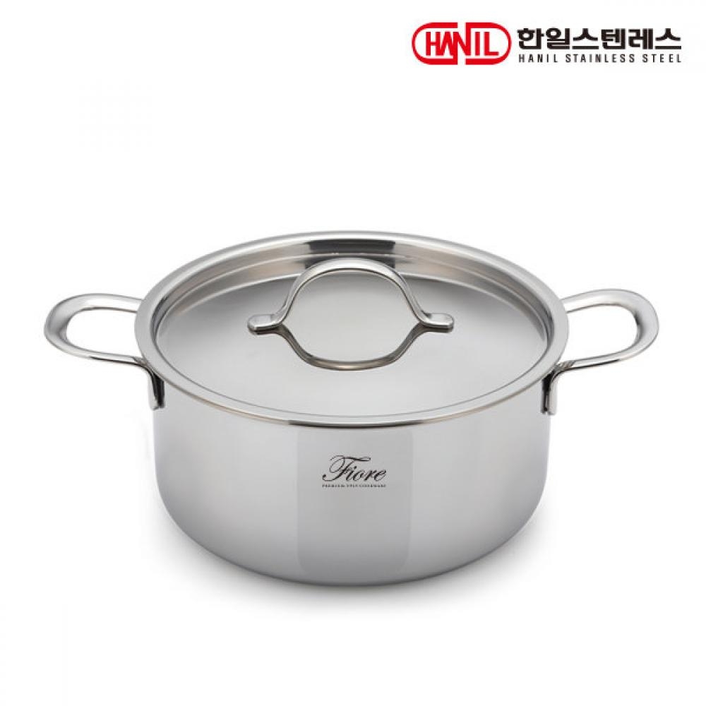 피오레 통3중 24cm 스텐 양수냄비 /인덕션냄비/찌개/큰냄비