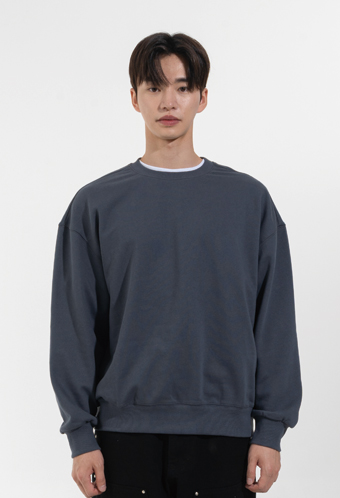 비캔버스 오버핏 맨투맨