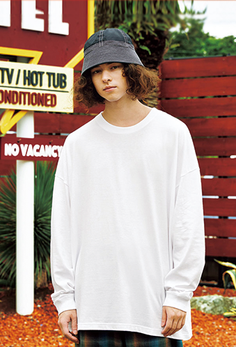 (무지샘플용)UA 오버핏 17수 롱슬리브 티셔츠(시보리O) (5509)