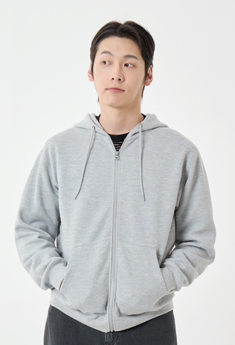 (무지 샘플용)특양면 더블 텐션 후드집업