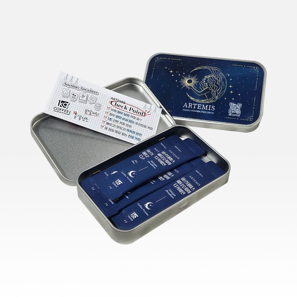 아르테미스 디카페인 콜드브루 파우더 틴 패키지