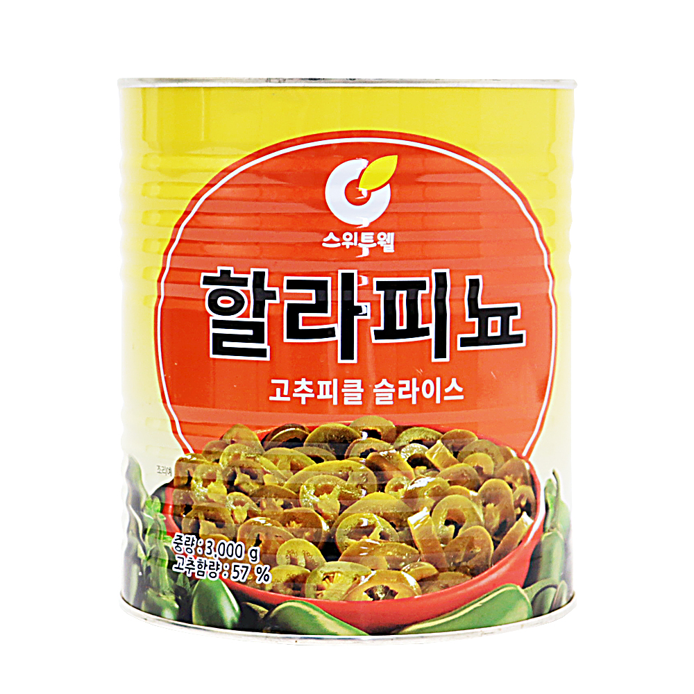 스위트웰 할라피뇨 3kg /고추피클 슬라이스