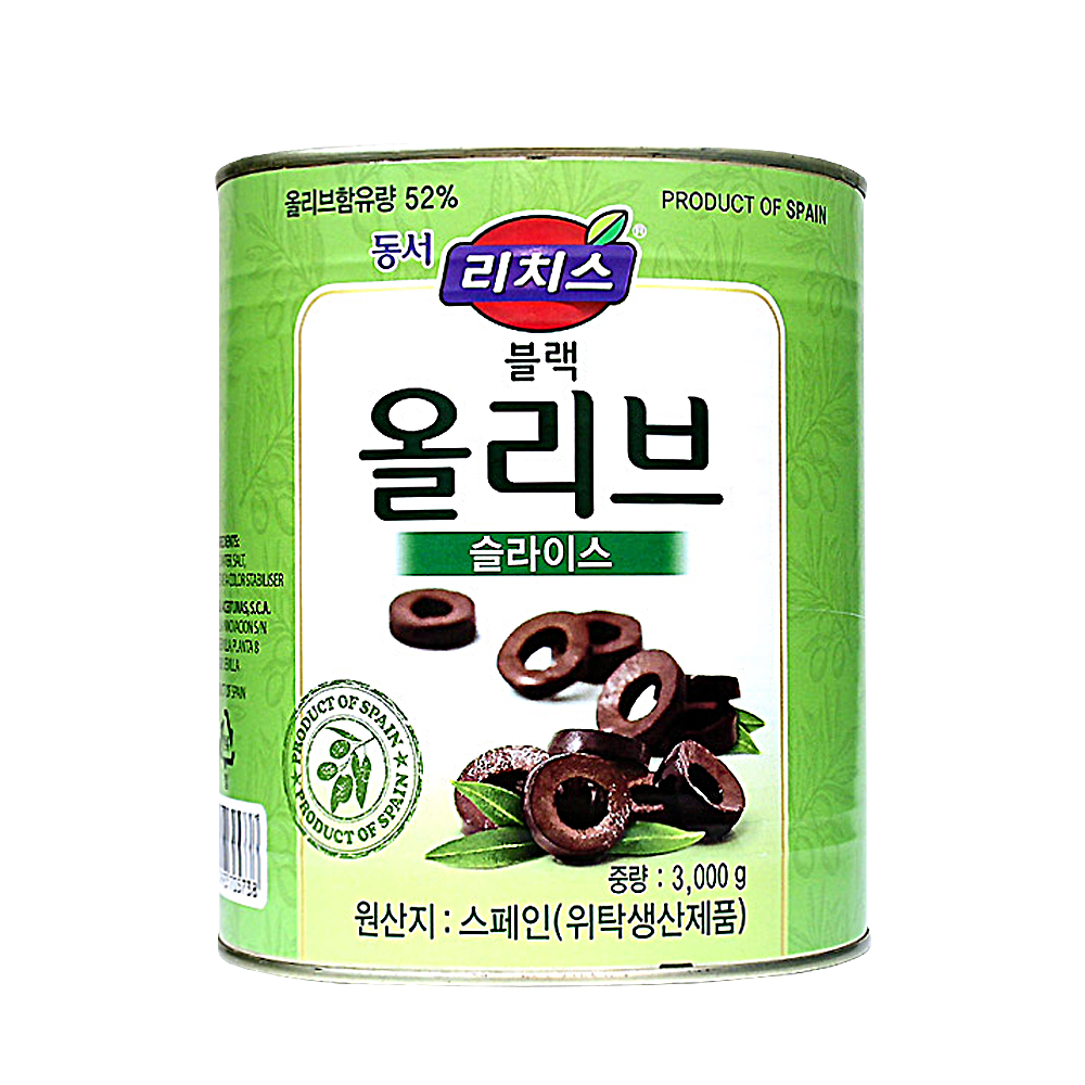 리치스 슬라이스 블랙올리브 3kg