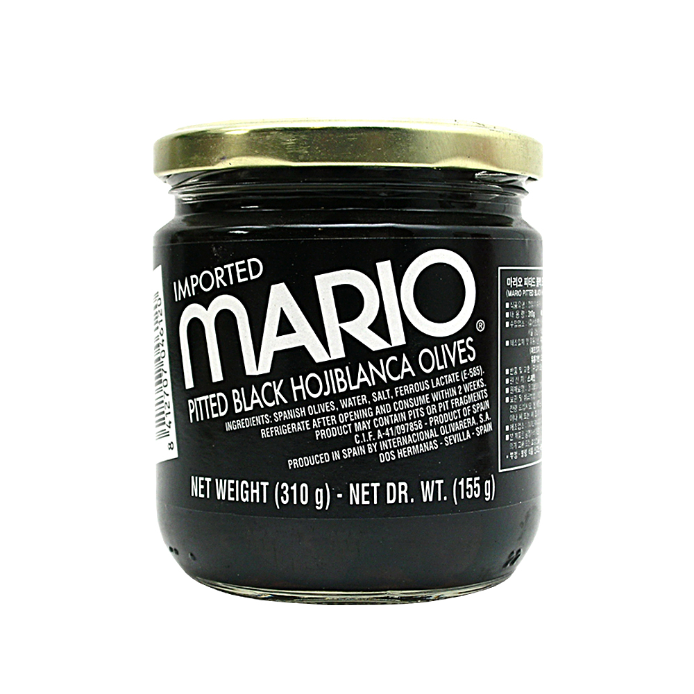 마리오 피티드 블랙 오히블랑까 올리브 310g /홀