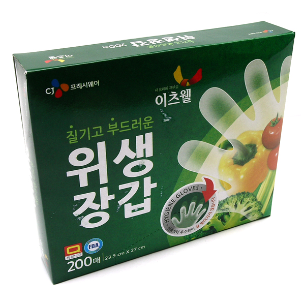 이츠웰 위생장갑 200매(23.5*27cm)