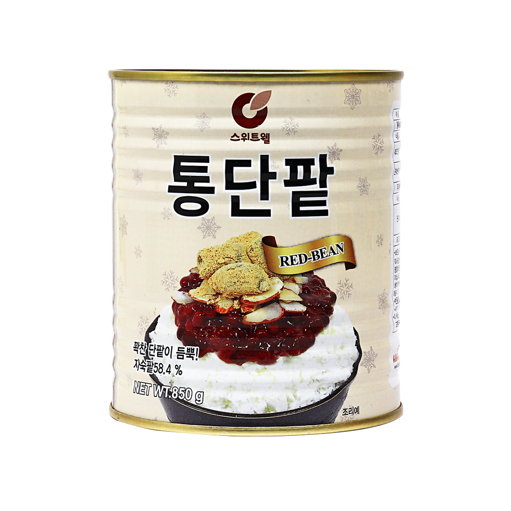 스위트웰 통단팥 850g /원터치/ 빙수팥 빙수재료