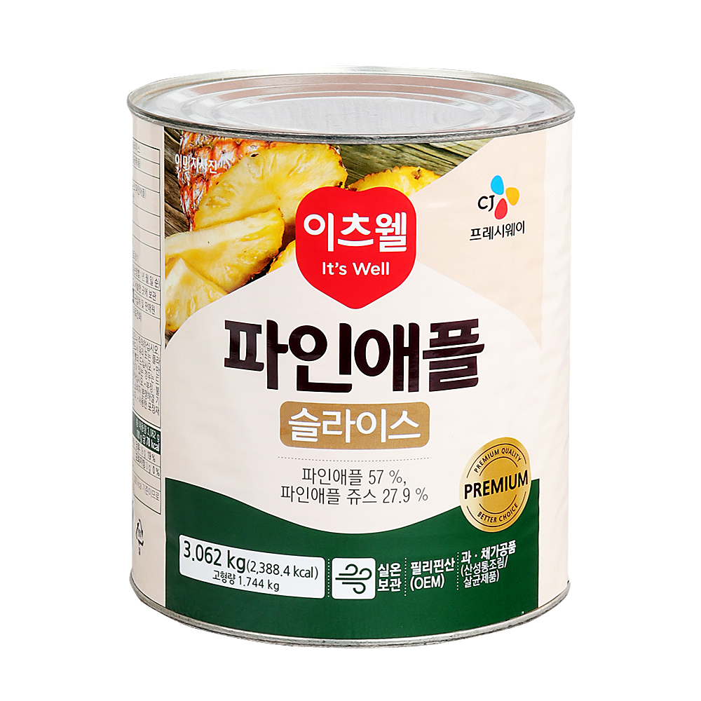 이츠웰 프리미엄 파인애플 슬라이스 3062g /Philpack