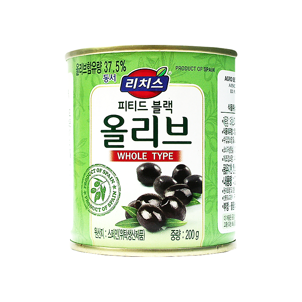 리치스 블랙올리브 홀 200g /미니캔