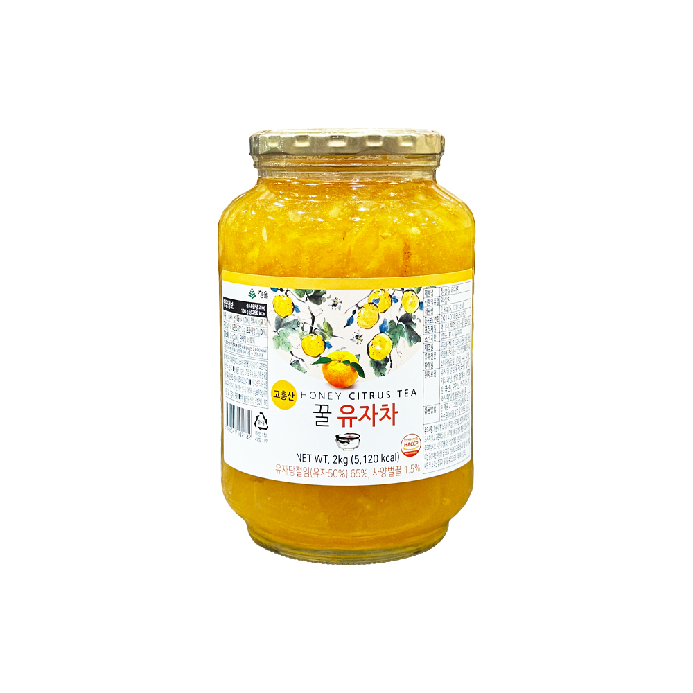 청솔 꿀유자차 2kg /대용량