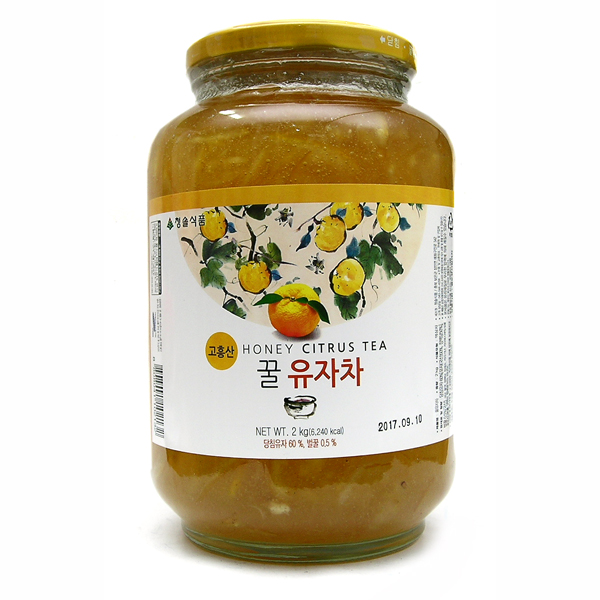 청솔 꿀유자차 2kg /대용량