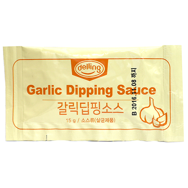 델링 갈릭디핑소스 한박스(15gx500ea) /냉장/ 소비기한 26.05.20