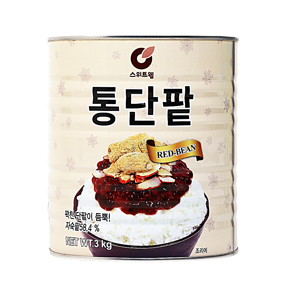 스위트웰 통단팥 3kg/ 빙수팥 빙수재료