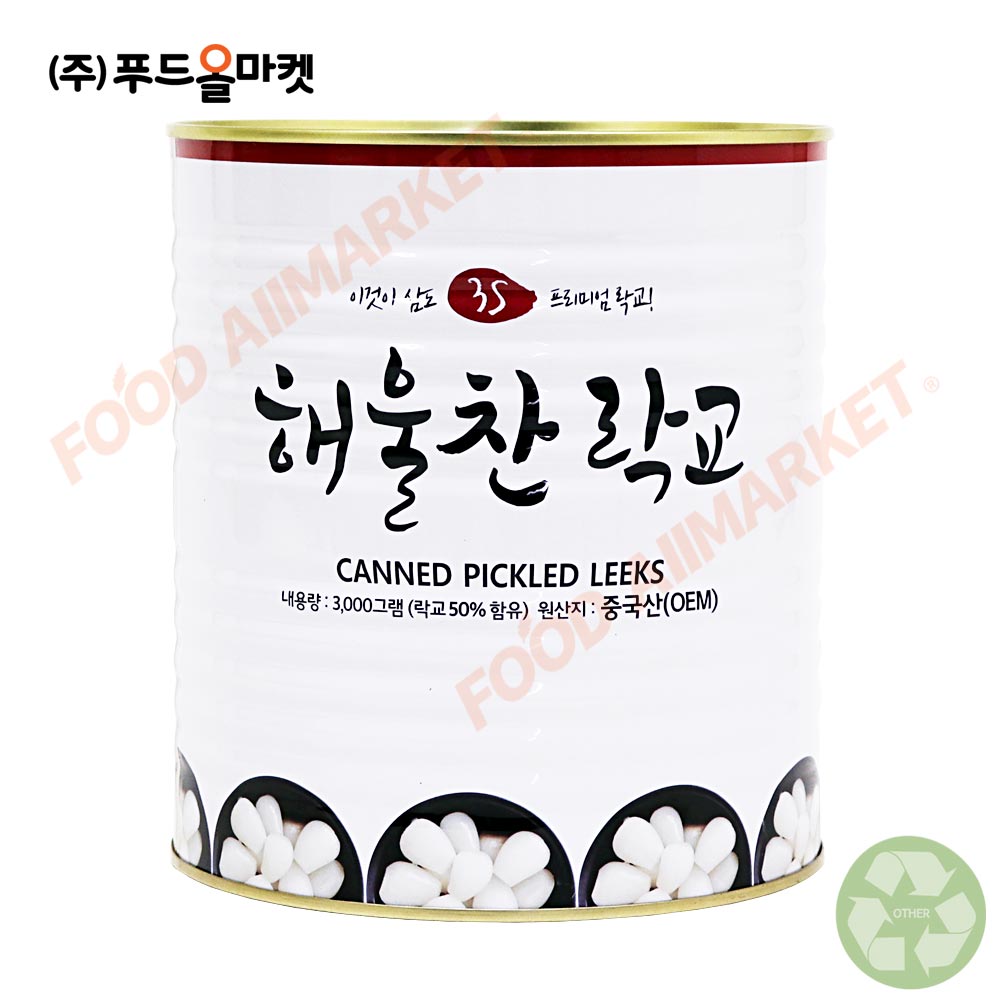 삼도식품 해울락교 (SSS) 3kg /캔 원터치