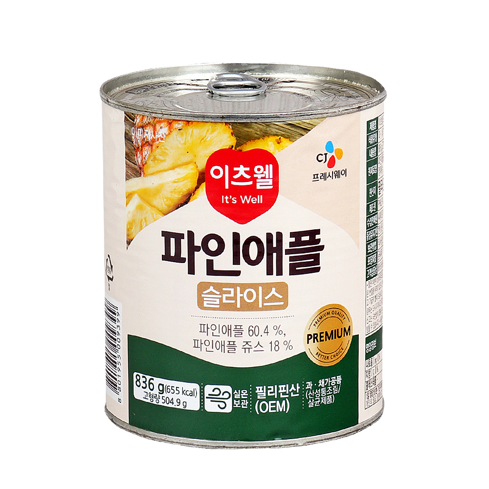 이츠웰 프리미엄 파인애플 슬라이스 836g /Philpack